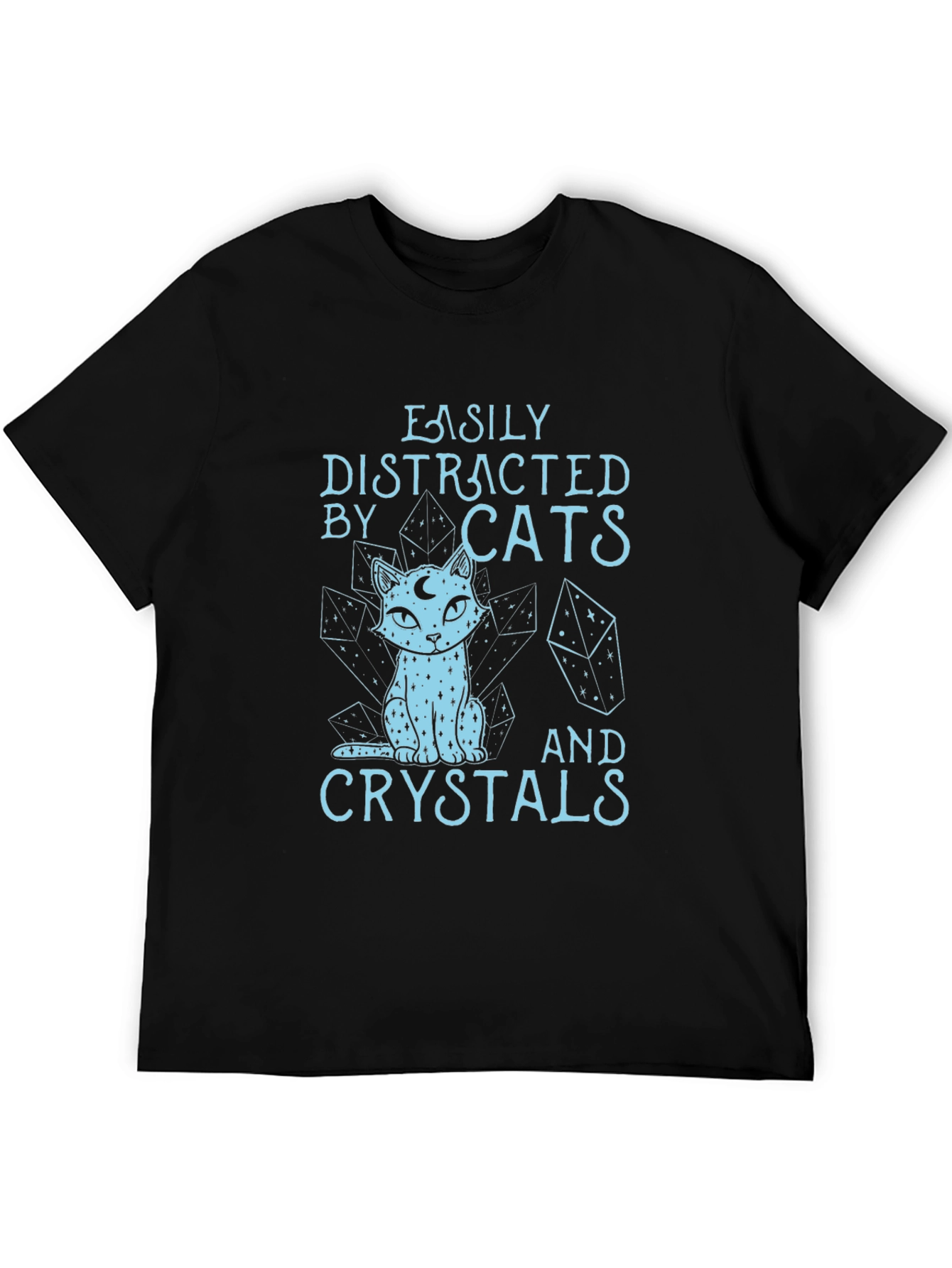 Easily Distracted by Cats & Crystals T-Shirt