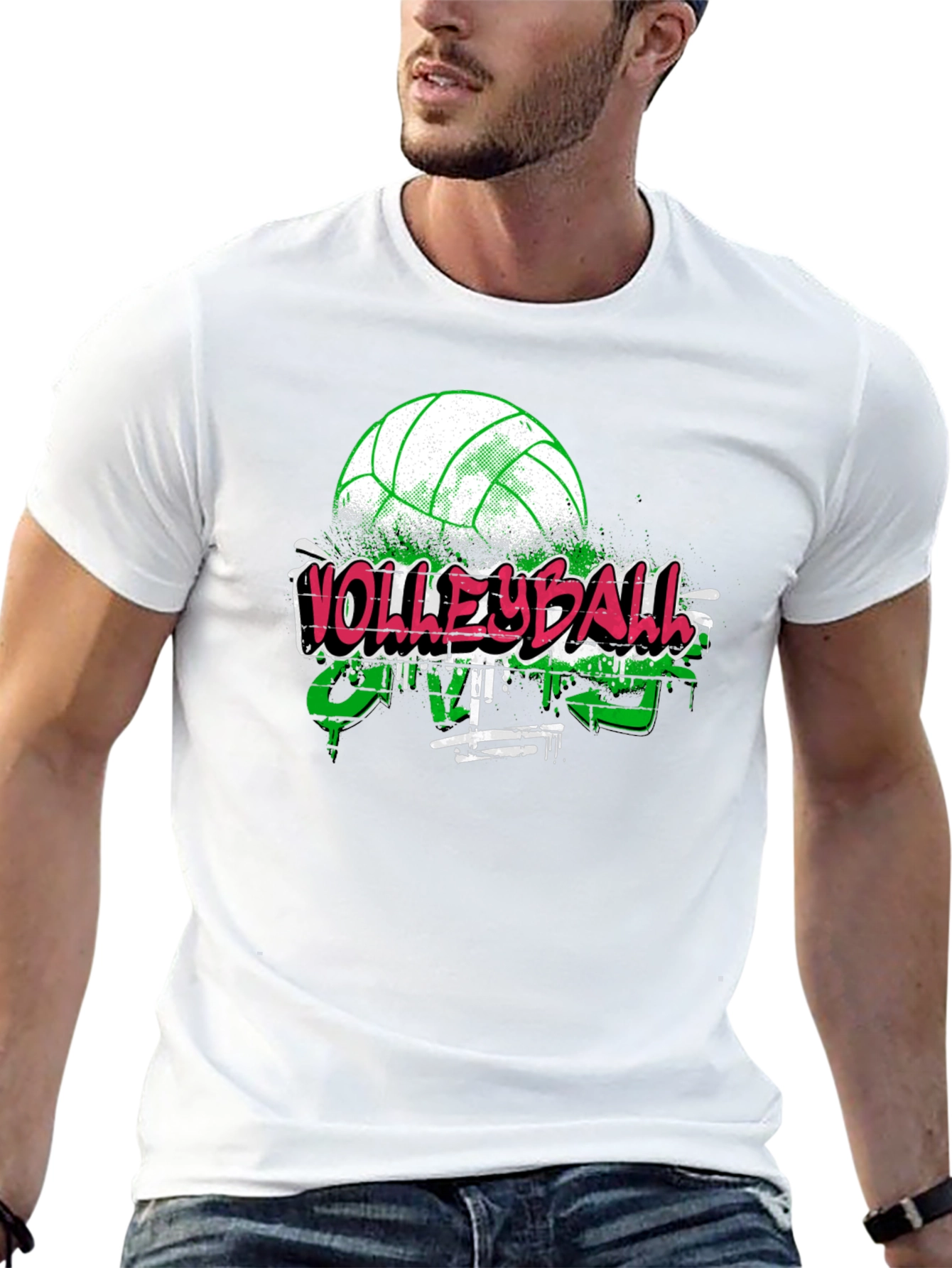 Volleyball Graffiti Style T-Shirt