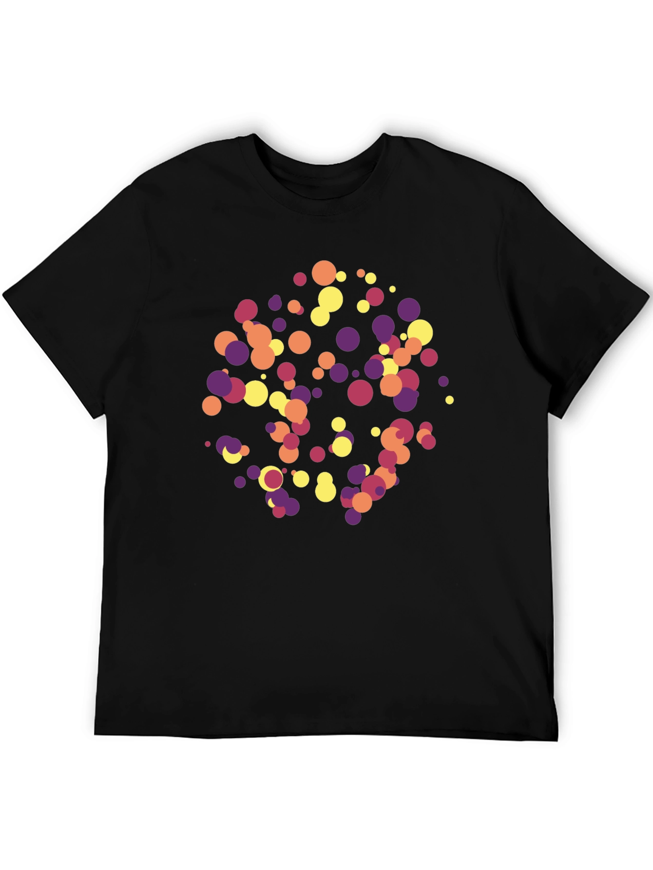 Abstract Dot Pattern Black T-Shirt