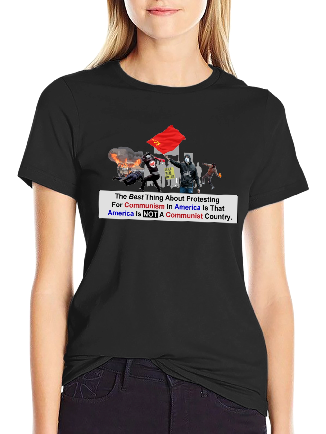 Anti-Communism Protest T-Shirt Political Statement Tee