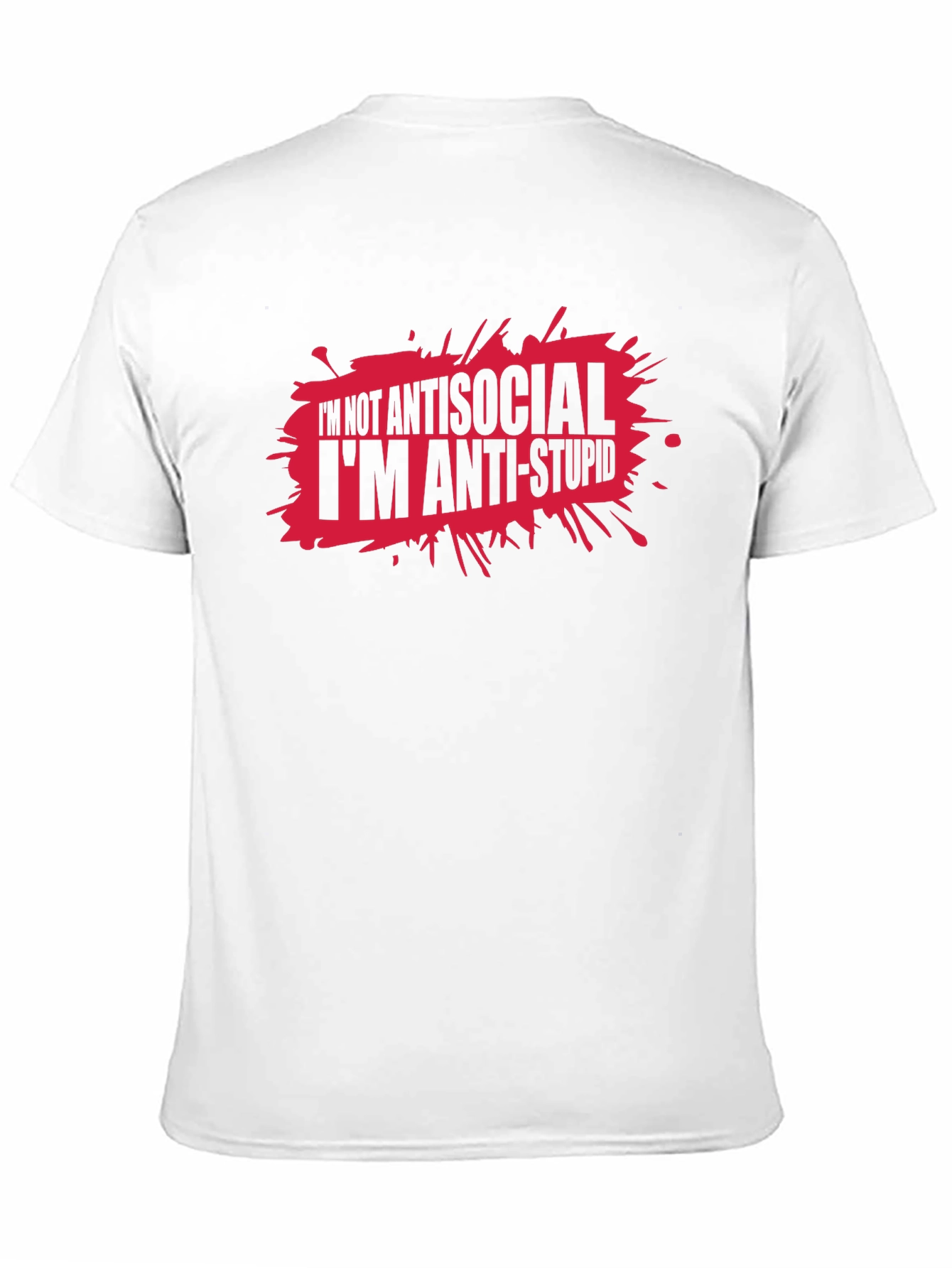 Anti-Stupid Graphic T-Shirt - Funny Slogan Tee