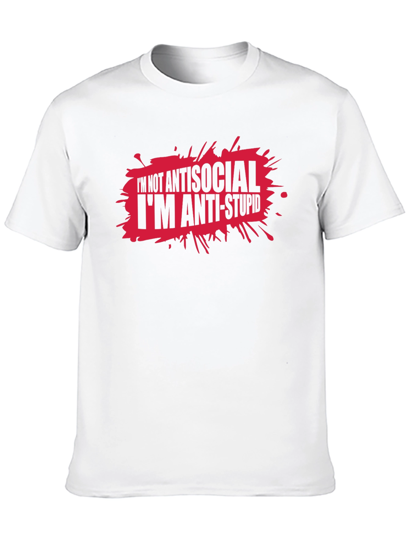 Anti-Stupid Graphic T-Shirt - Funny Slogan Tee