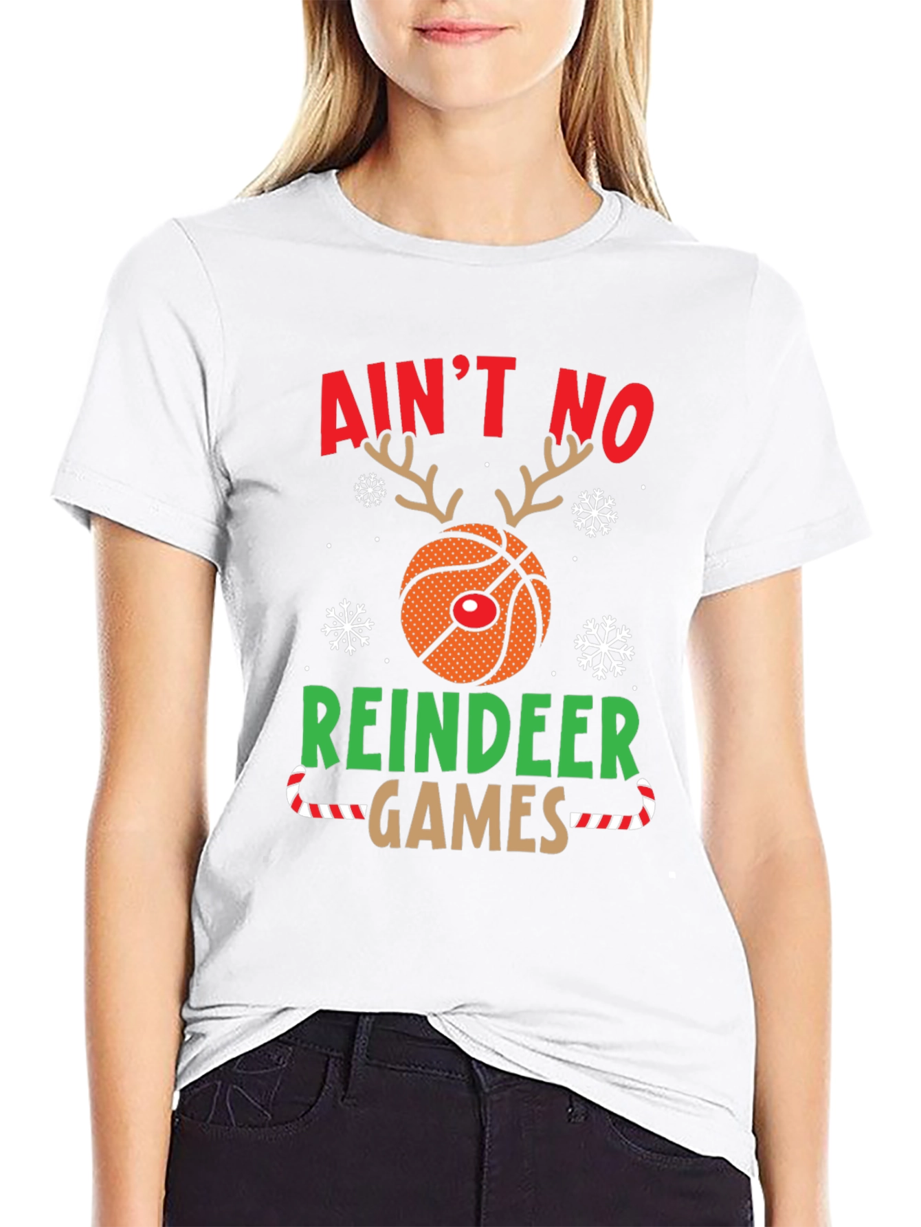 Aint No Reindeer Games Basketball Christmas T-Shirt