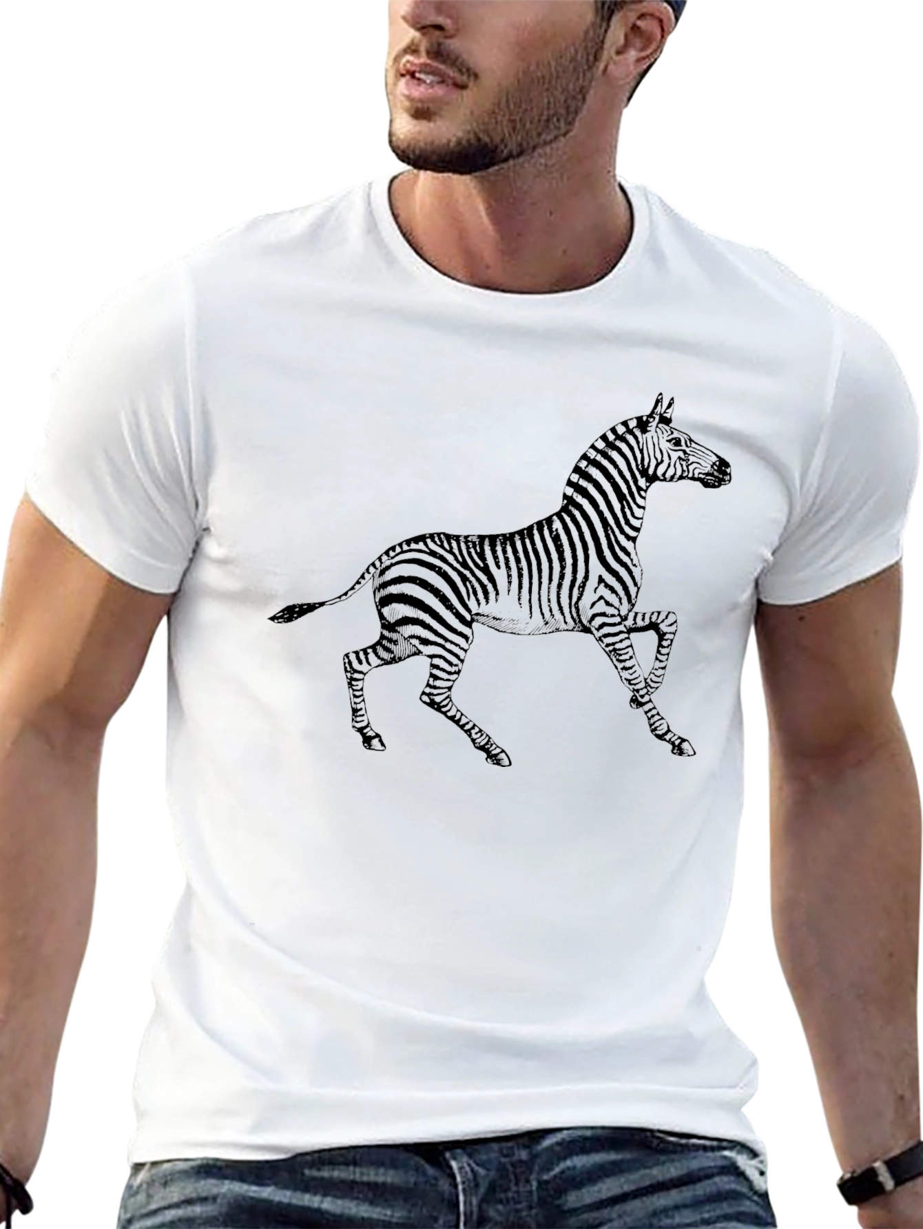 Zebra Graphic Black T-Shirt