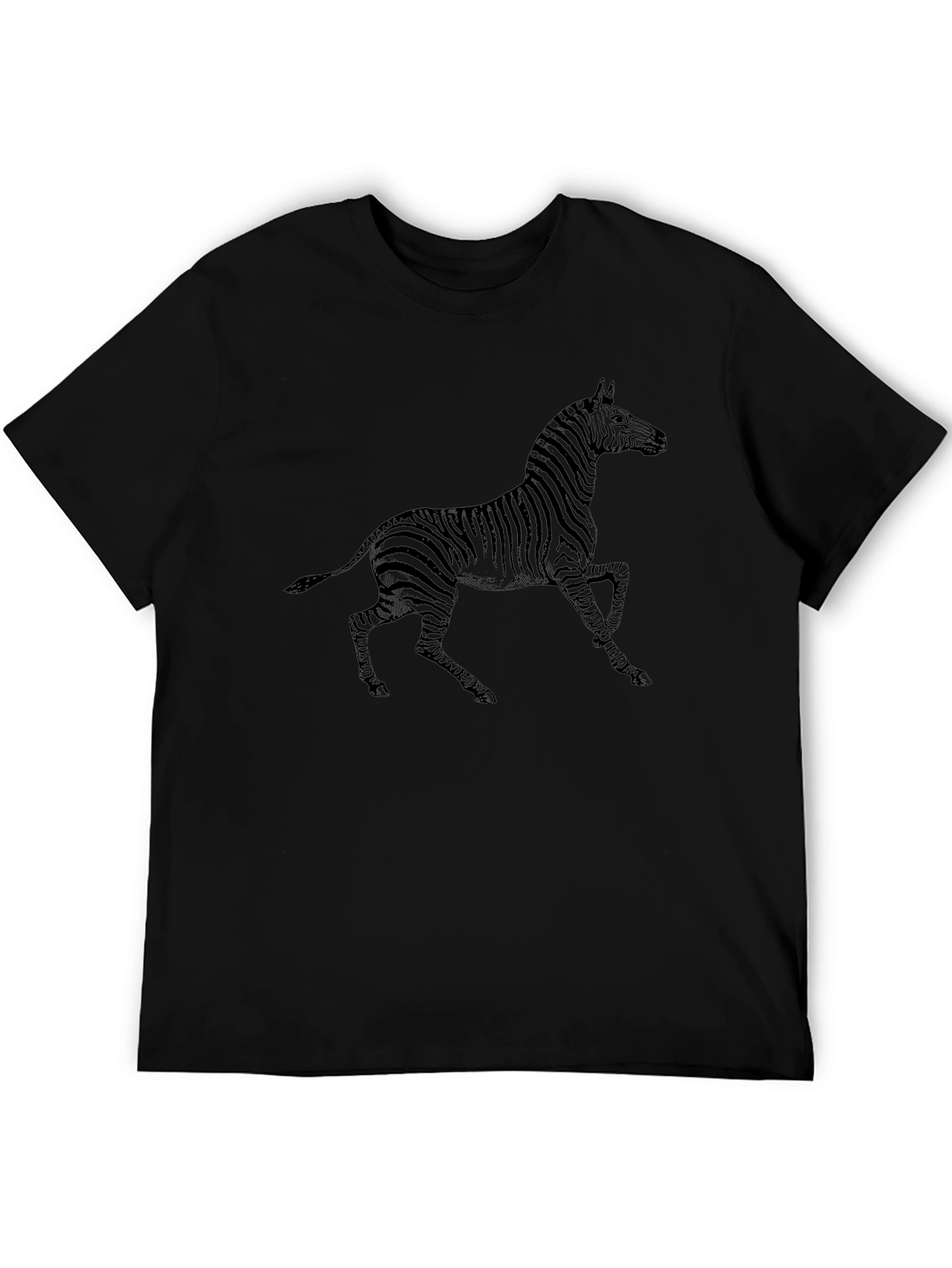 Zebra Graphic Black T-Shirt