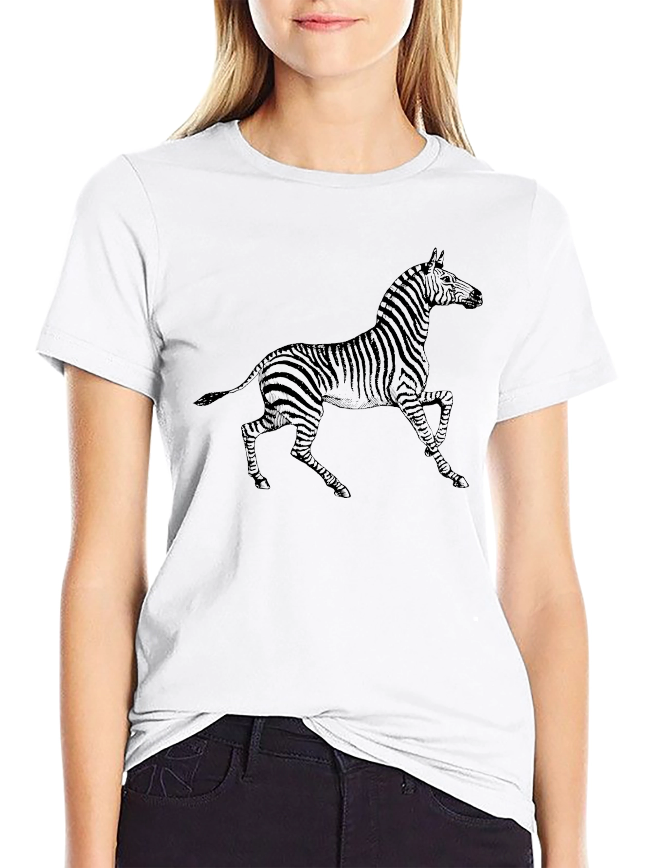 Zebra Graphic Black T-Shirt