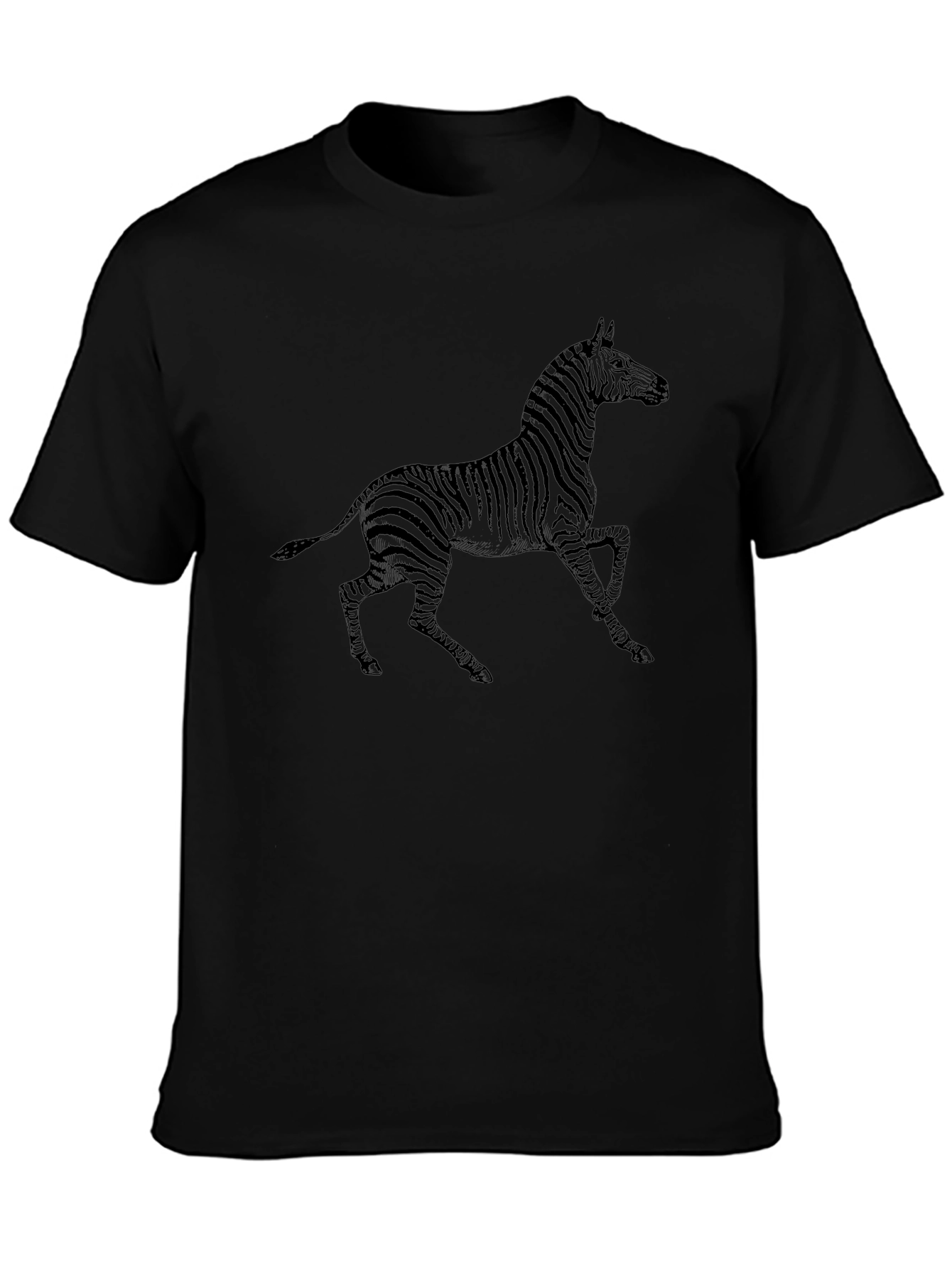 Zebra Graphic Black T-Shirt