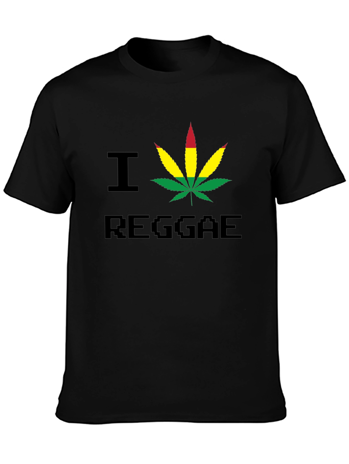 I Heart Reggae Graphic Tee - Black