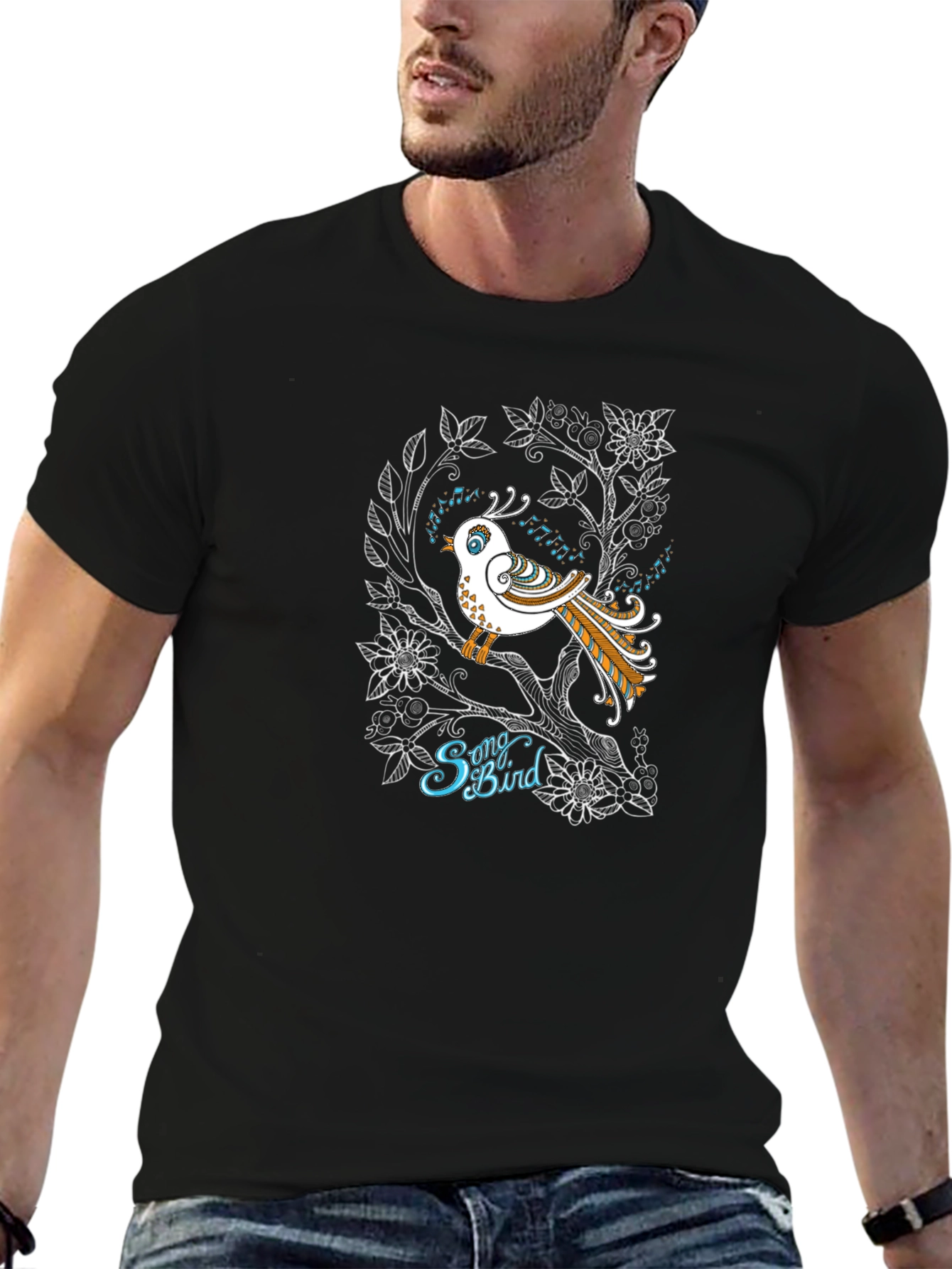 Songbird Graphic Tee - Unique Nature Design T-Shirt