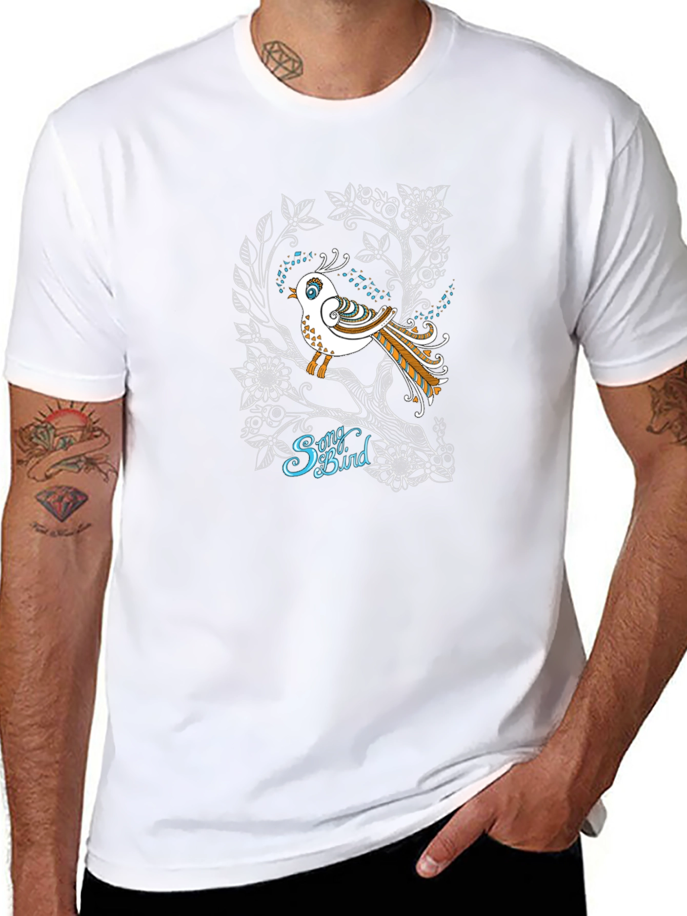 Songbird Graphic Tee - Unique Nature Design T-Shirt
