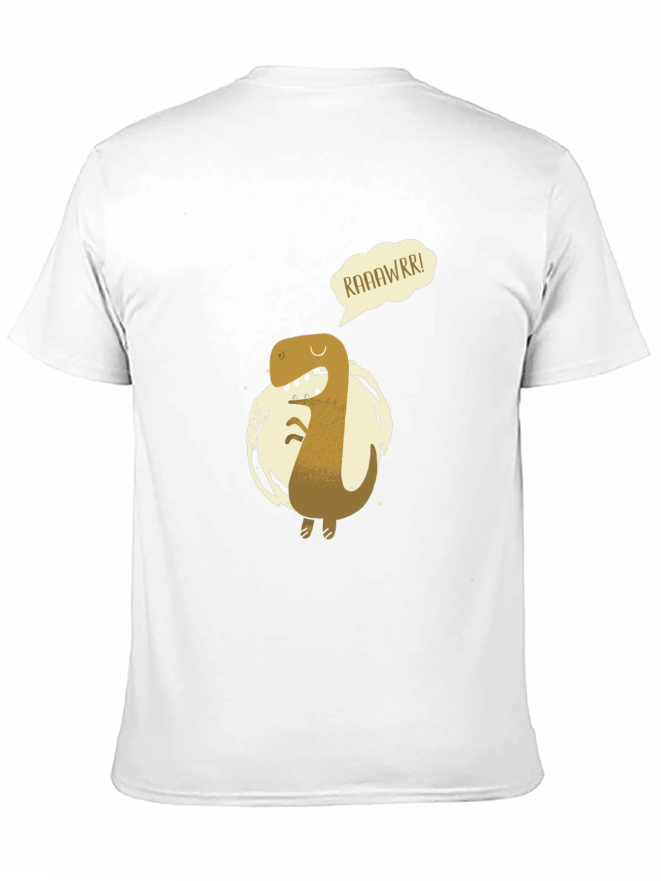 Roaring Dino Graphic Tee - Black Cotton T-Shirt