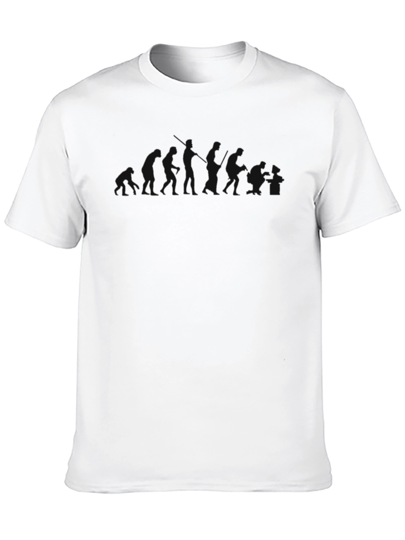 Evolution of Man Funny T-Shirt - Black