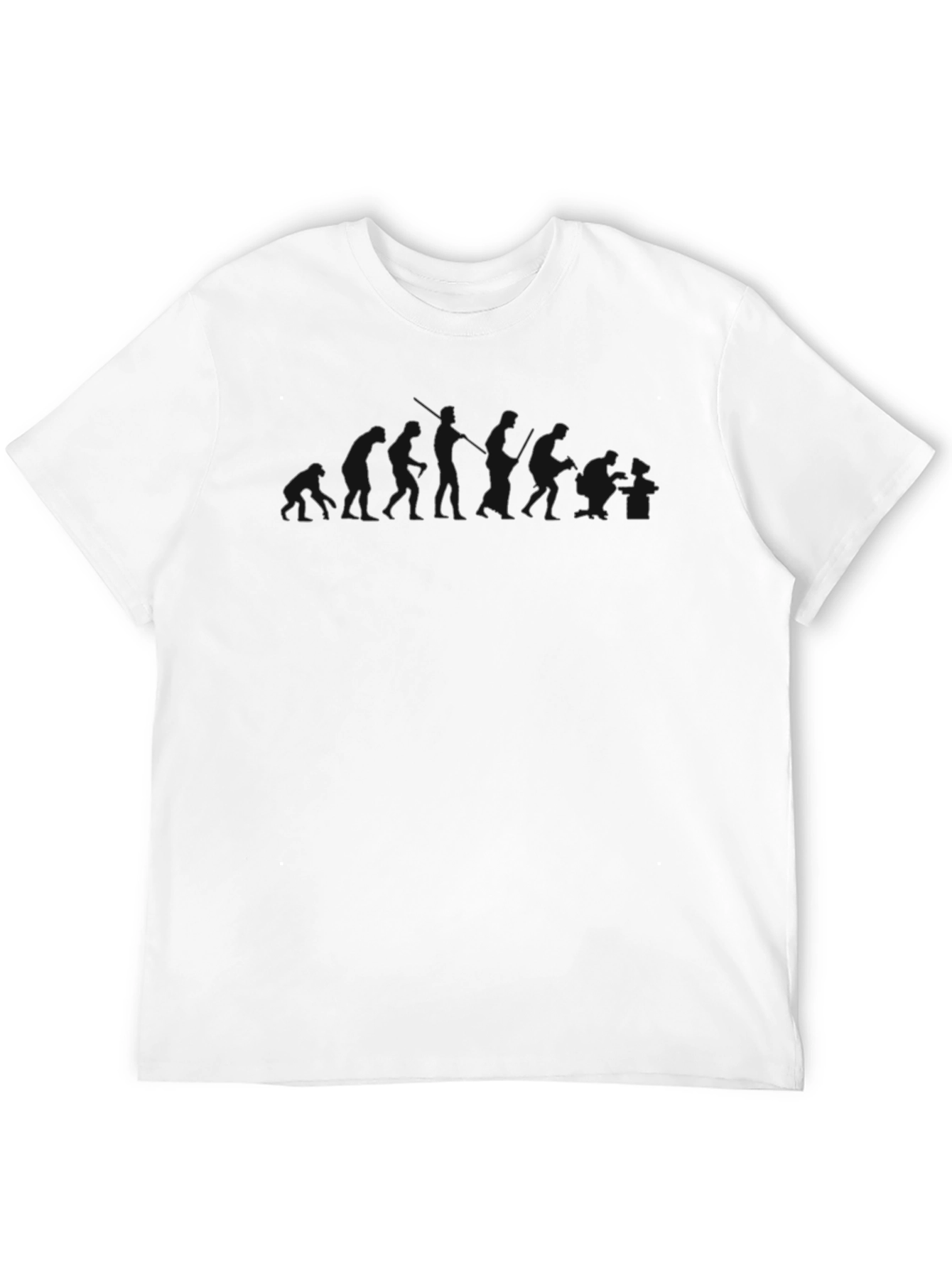 Evolution of Man Funny T-Shirt - Black