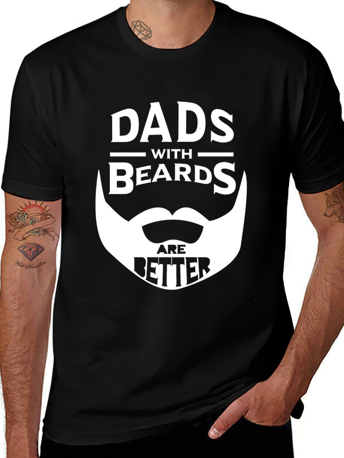 Dads With Beards T-Shirt Funny Mens Graphic Tee