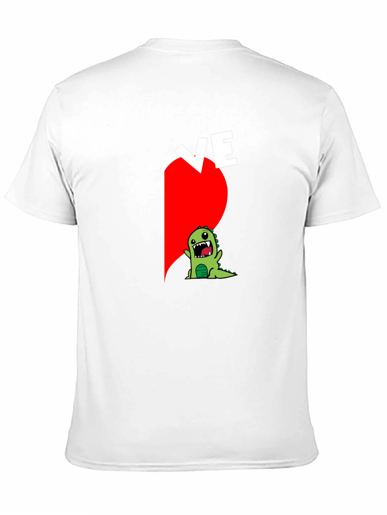 Couples Love Dino Black Graphic Tee
