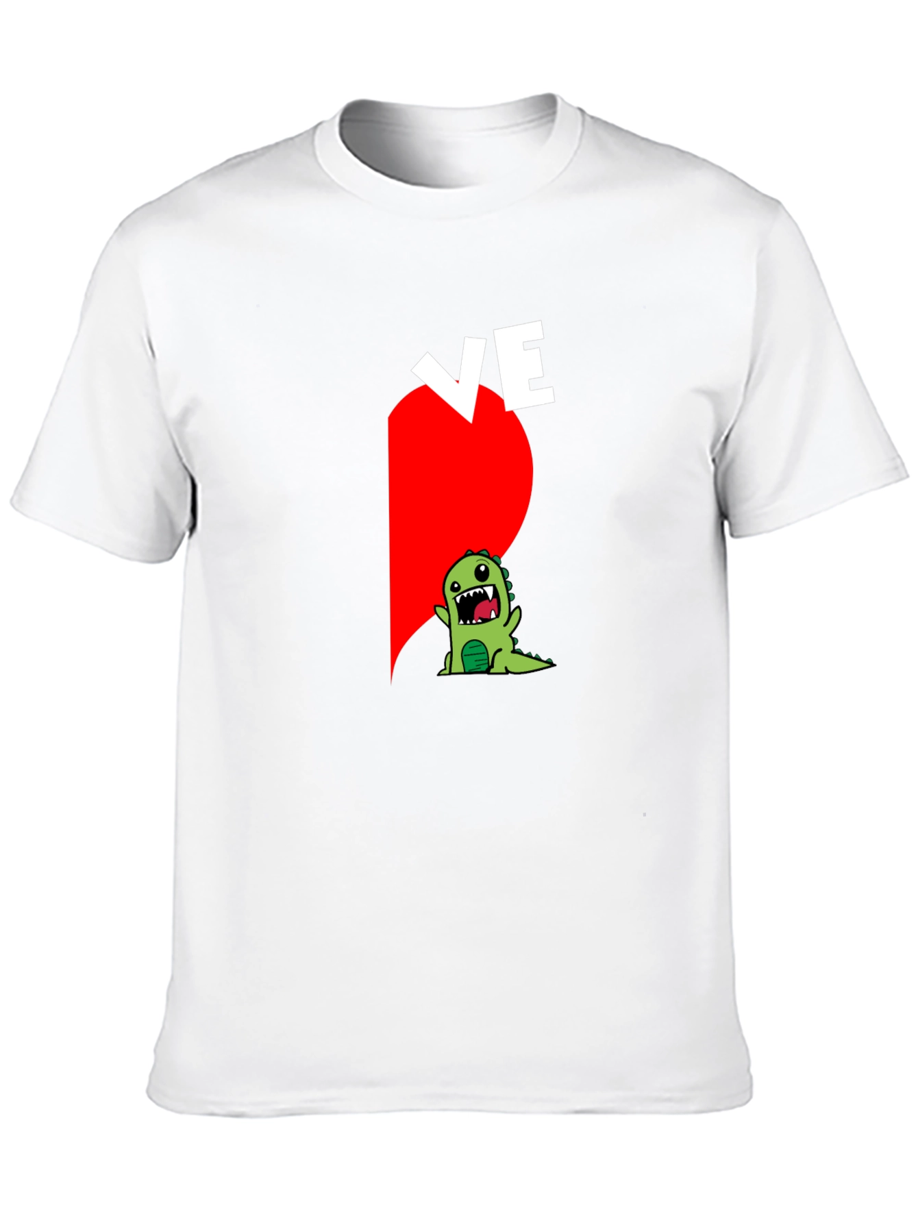 Couples Love Dino Black Graphic Tee