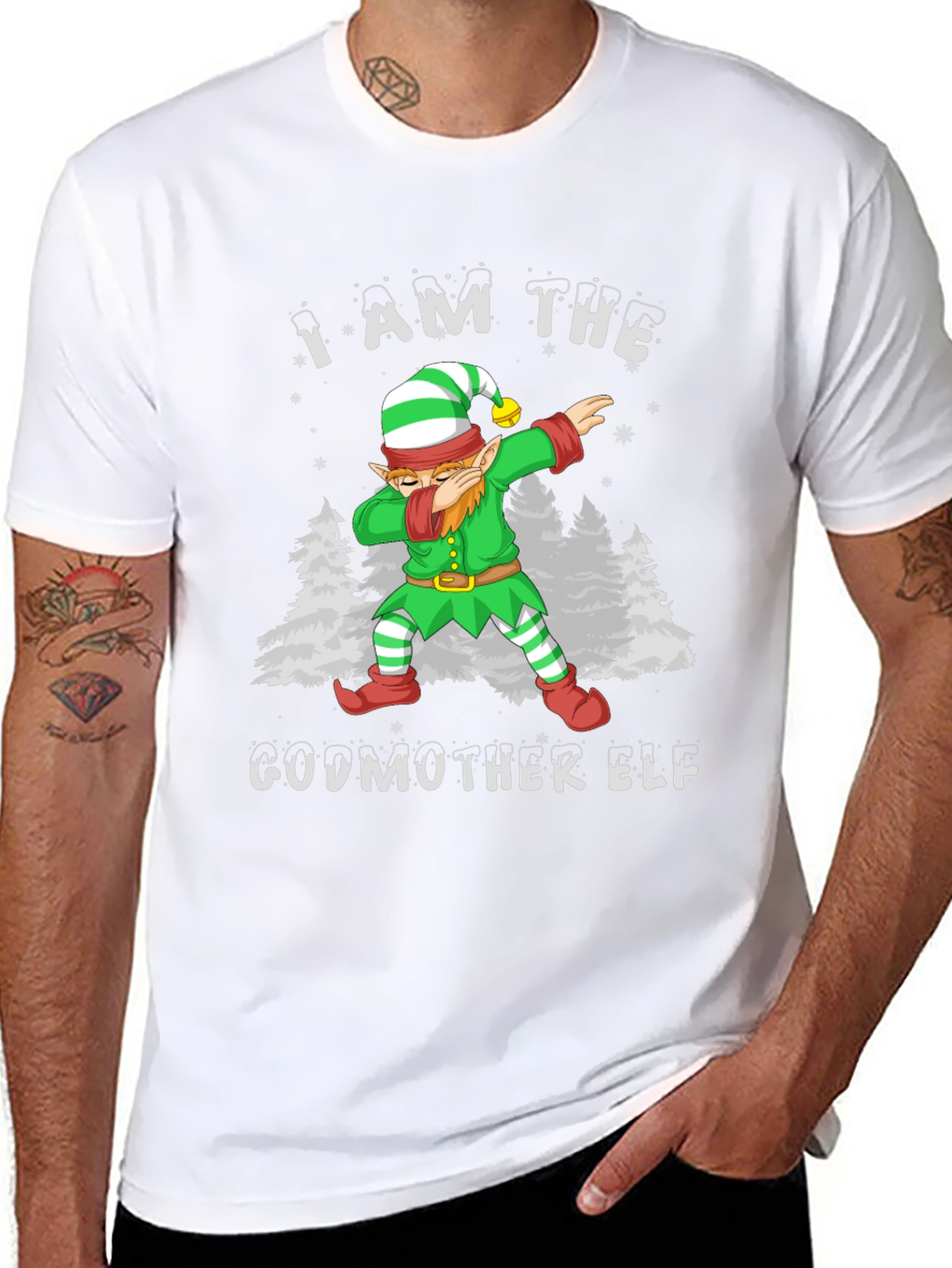 I AM THE GODMOTHER ELF T-Shirt Christmas