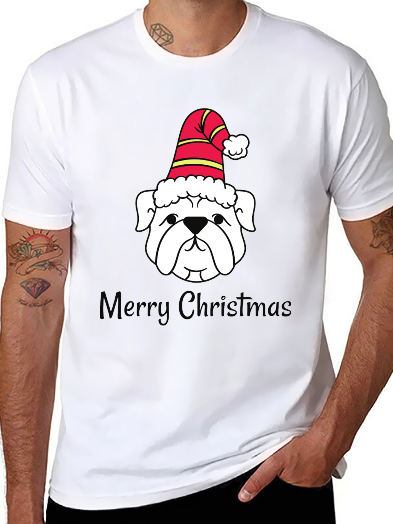 Christmas Bulldog T-Shirt
