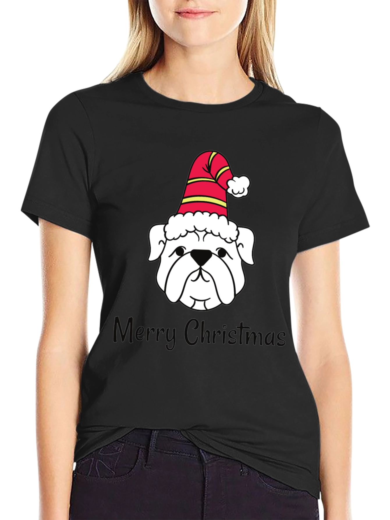 Christmas Bulldog T-Shirt