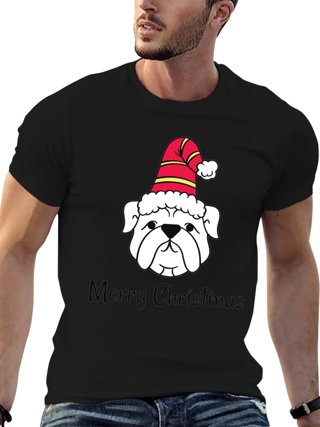 Christmas Bulldog T-Shirt