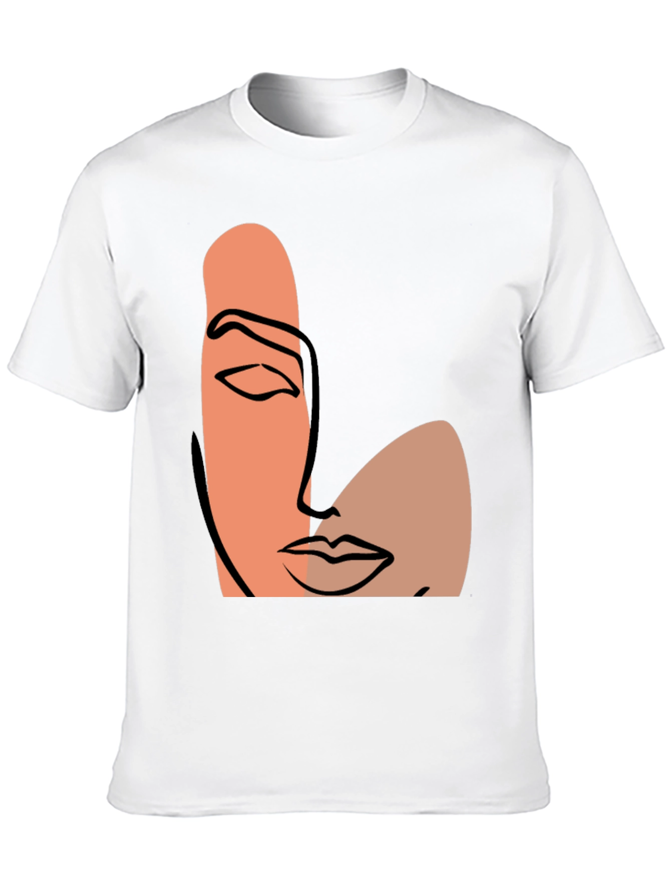 Abstract Face Graphic Tee - Modern Art Shirt