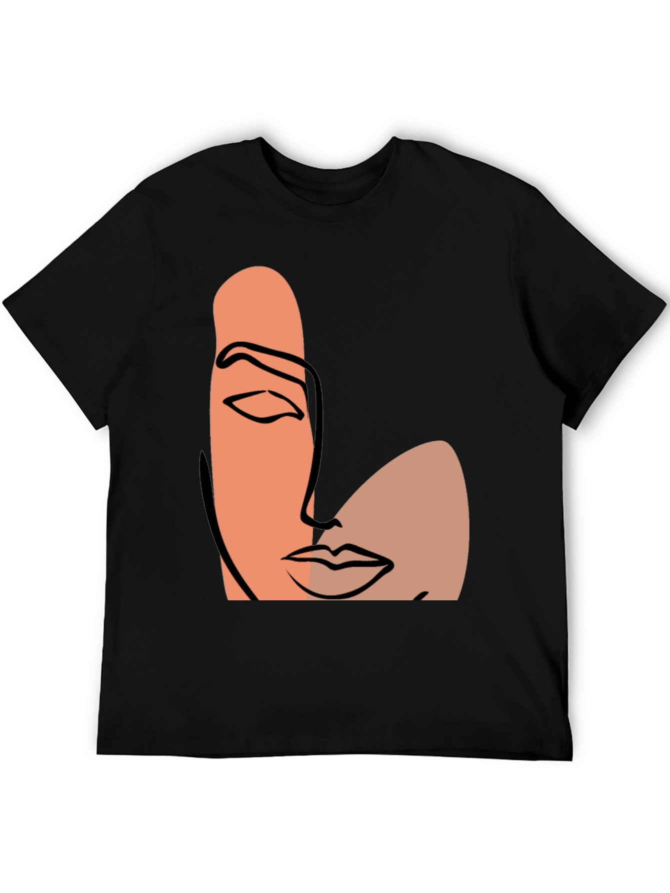 Abstract Face Graphic Tee - Modern Art Shirt