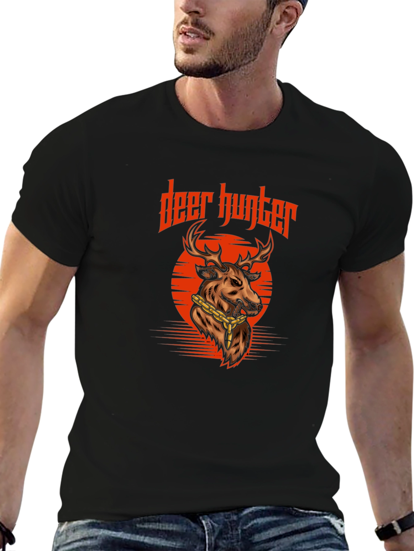 Deer Hunter Graphic Tee - Cool Animal Design Shirt