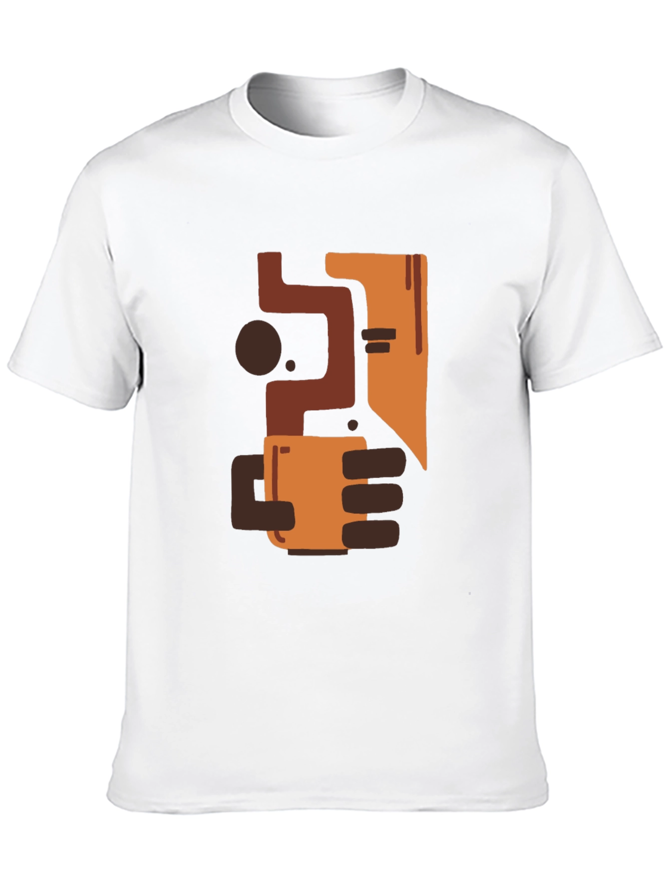 Abstract Art Coffee T-Shirt - Modern Graphic Tee