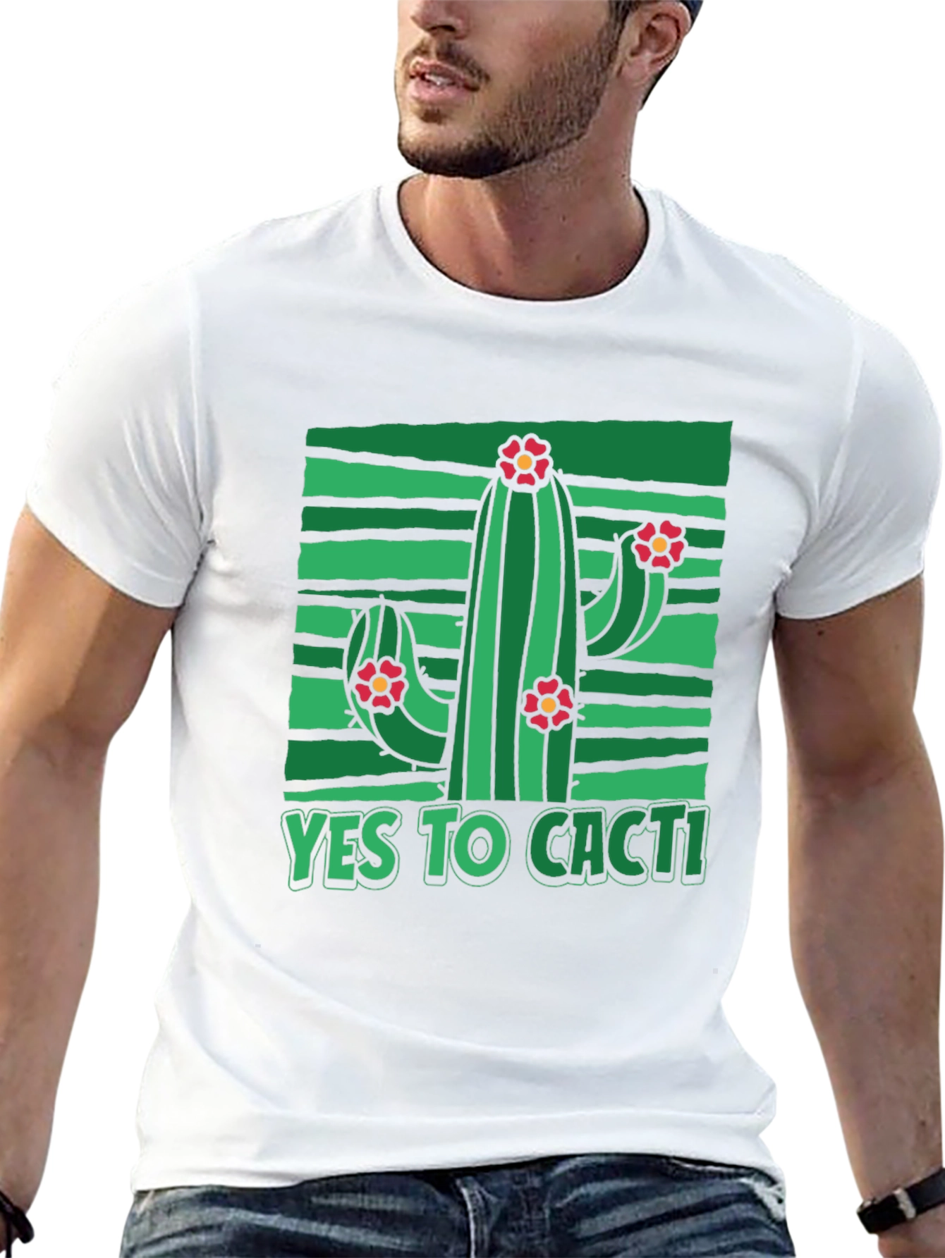 Yes to Cacti T-Shirt - Unique Graphic Tee
