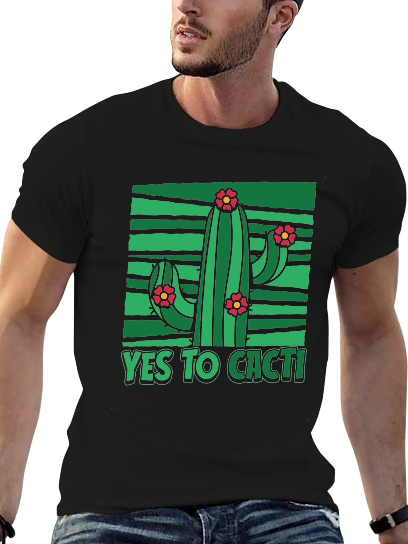 Yes to Cacti T-Shirt - Unique Graphic Tee