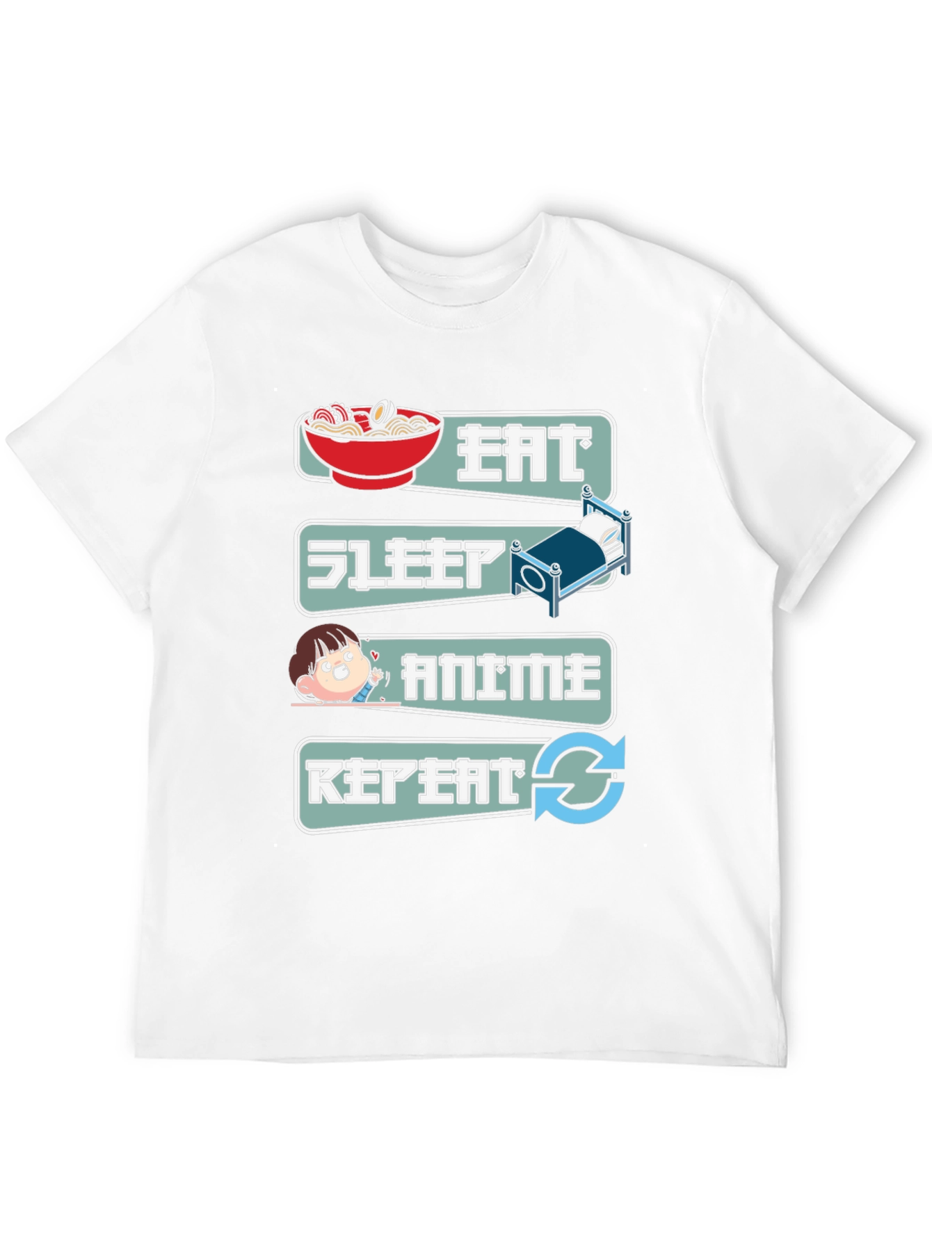 Eat Sleep Anime Repeat T-Shirt