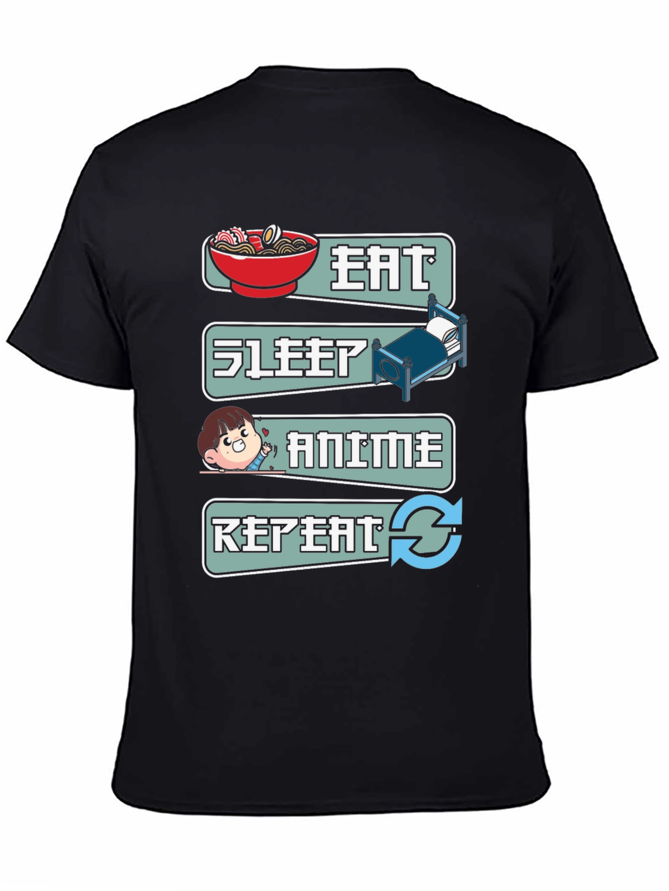 Eat Sleep Anime Repeat T-Shirt