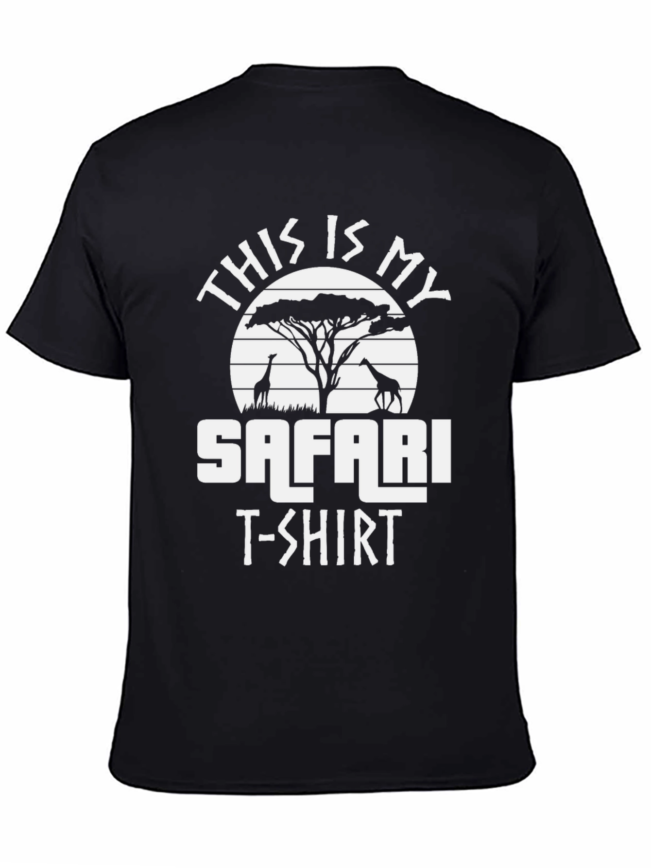 Safari T-Shirt: Giraffe and Tree Graphic Tee
