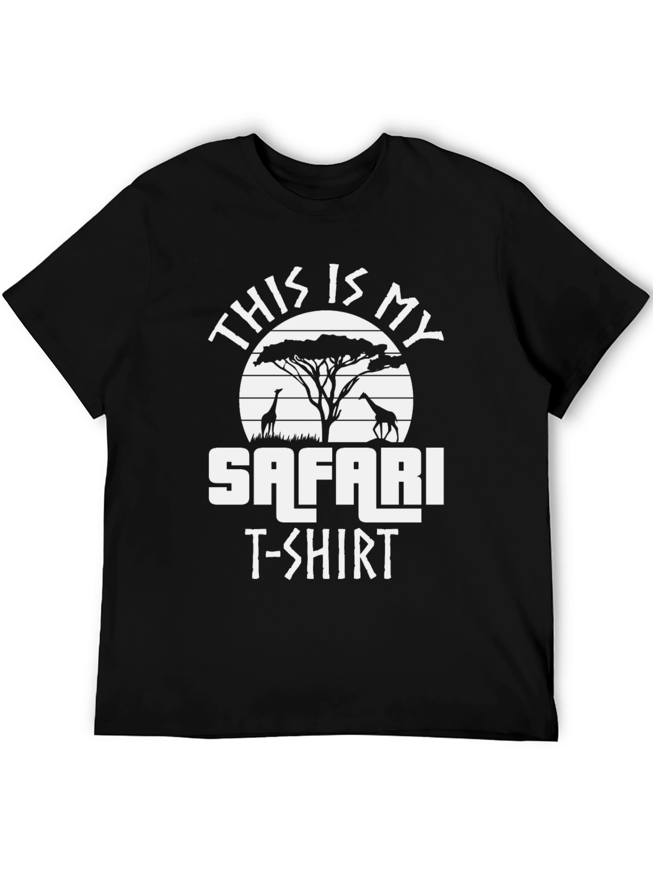 Safari T-Shirt: Giraffe and Tree Graphic Tee