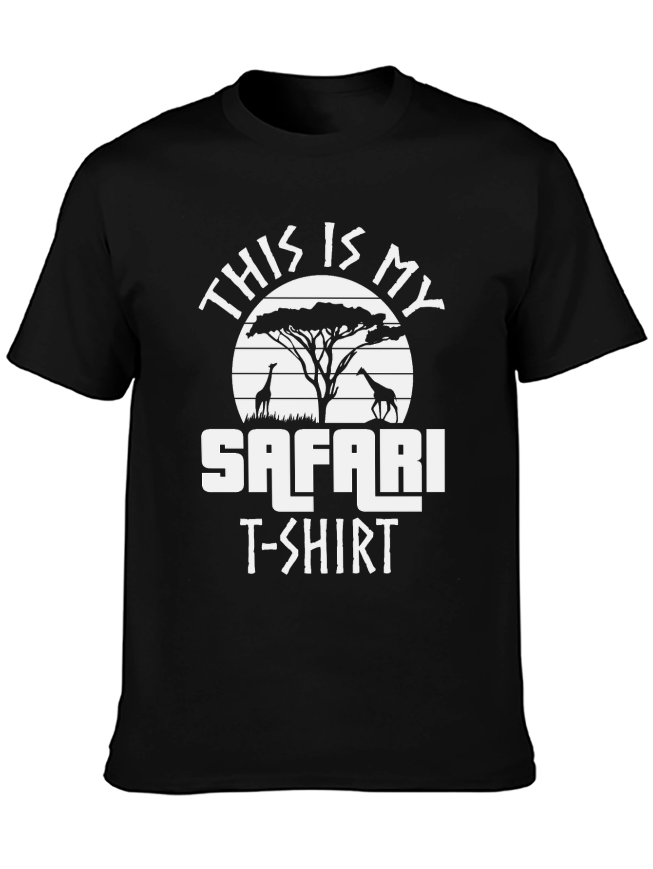 Safari T-Shirt: Giraffe and Tree Graphic Tee