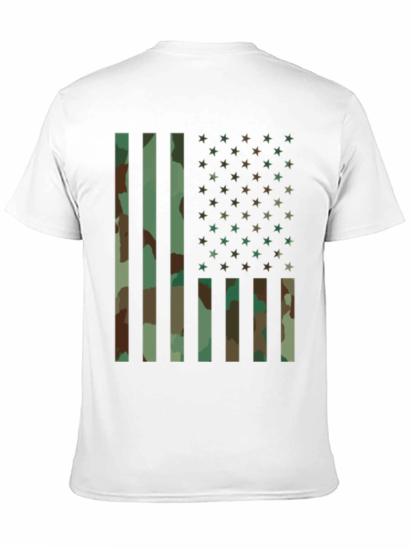 Camo American Flag Graphic T-Shirt