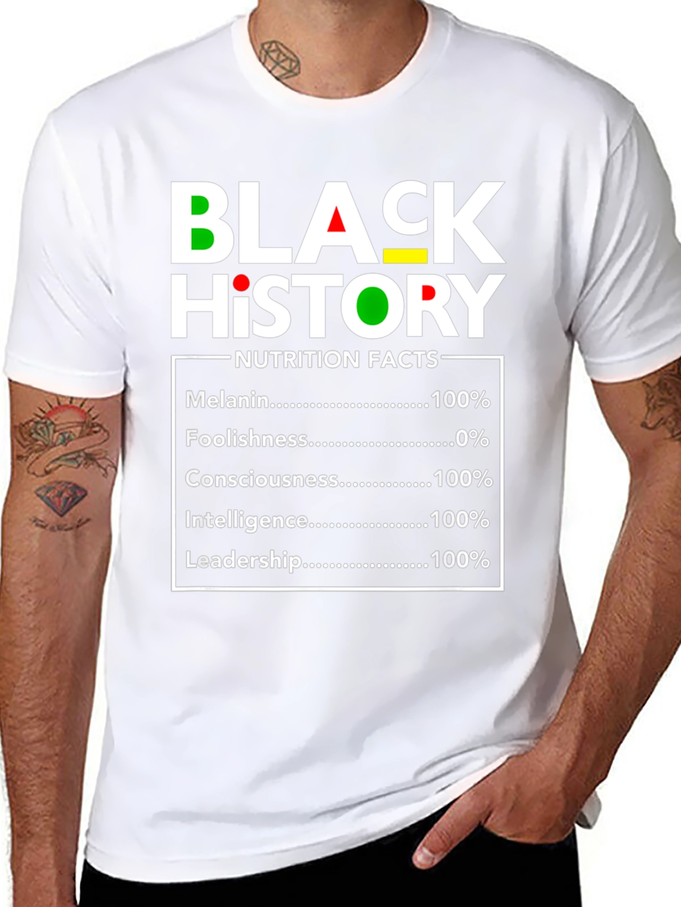 Black History Nutrition Facts T-Shirt