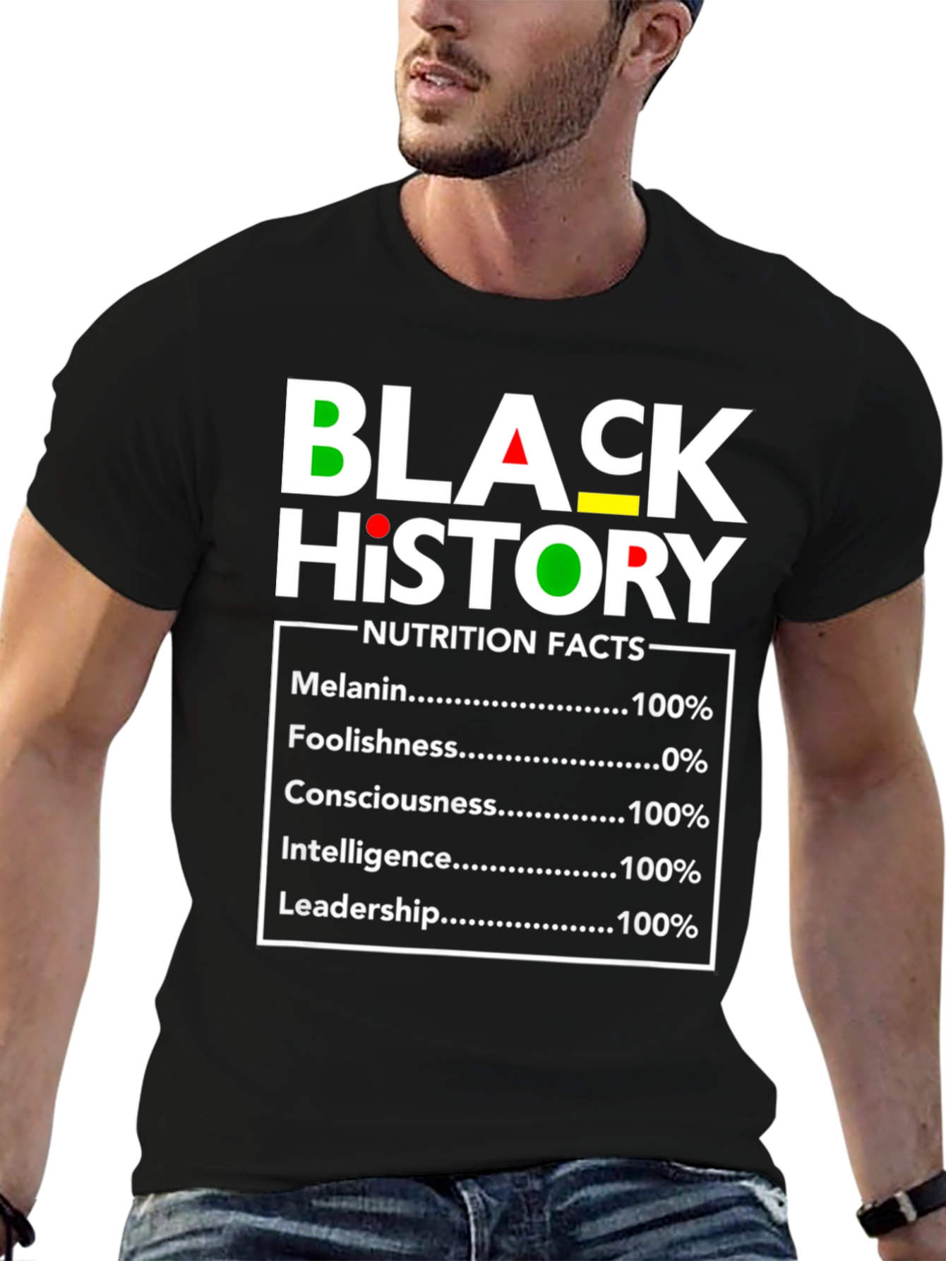 Black History Nutrition Facts T-Shirt