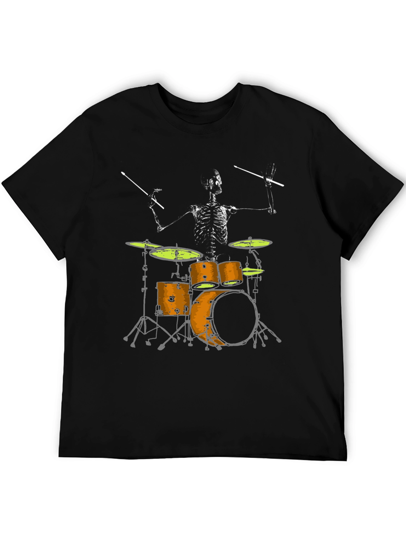 Skeleton Drummer Graphic T-Shirt - Rock On!