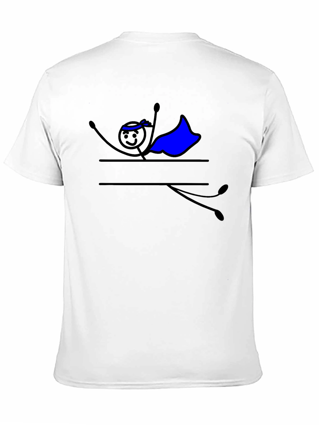 Superhero Stick Figure Graphic Tee - Black