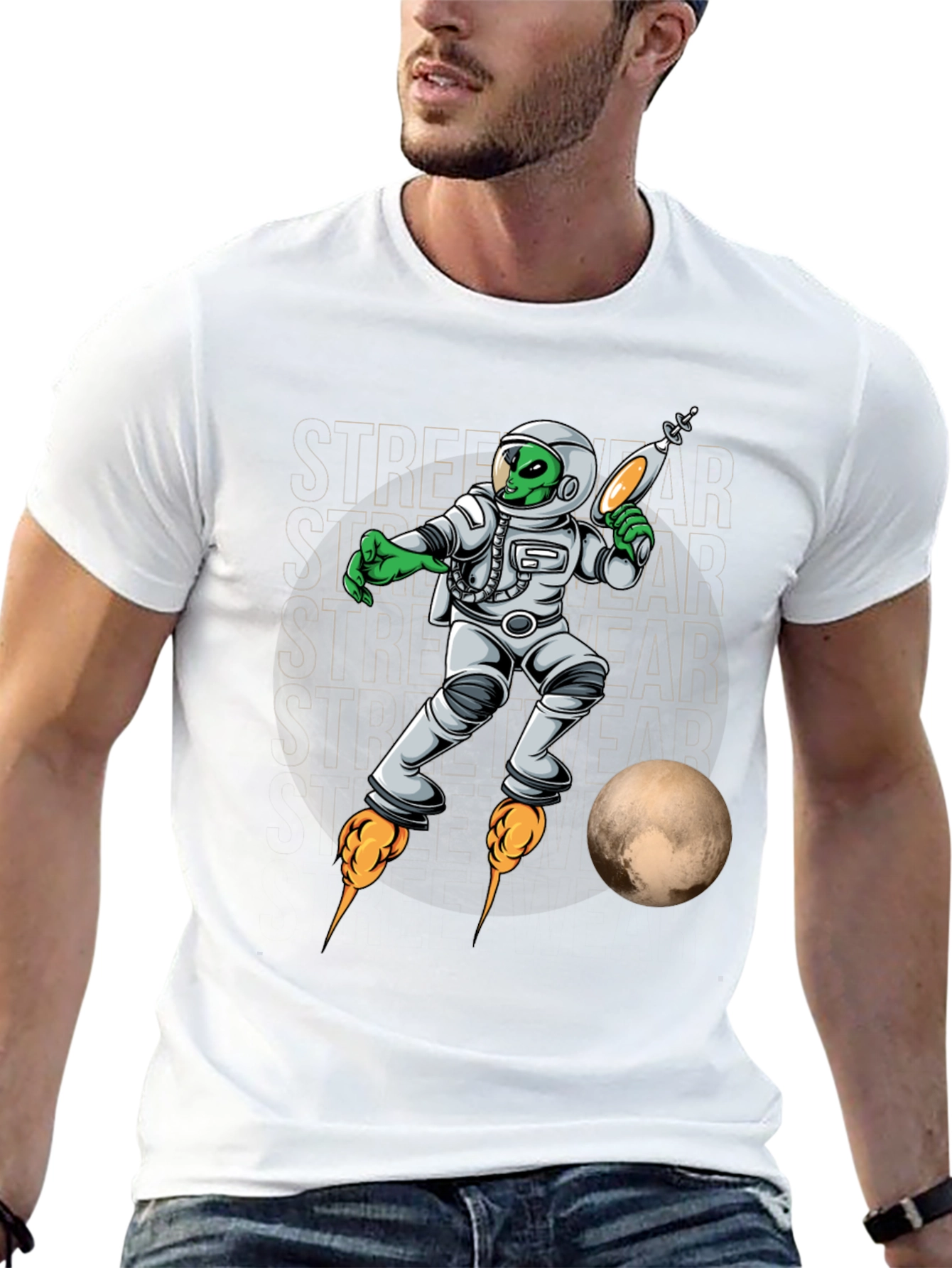 Alien Astronaut Streetwear Graphic Tee