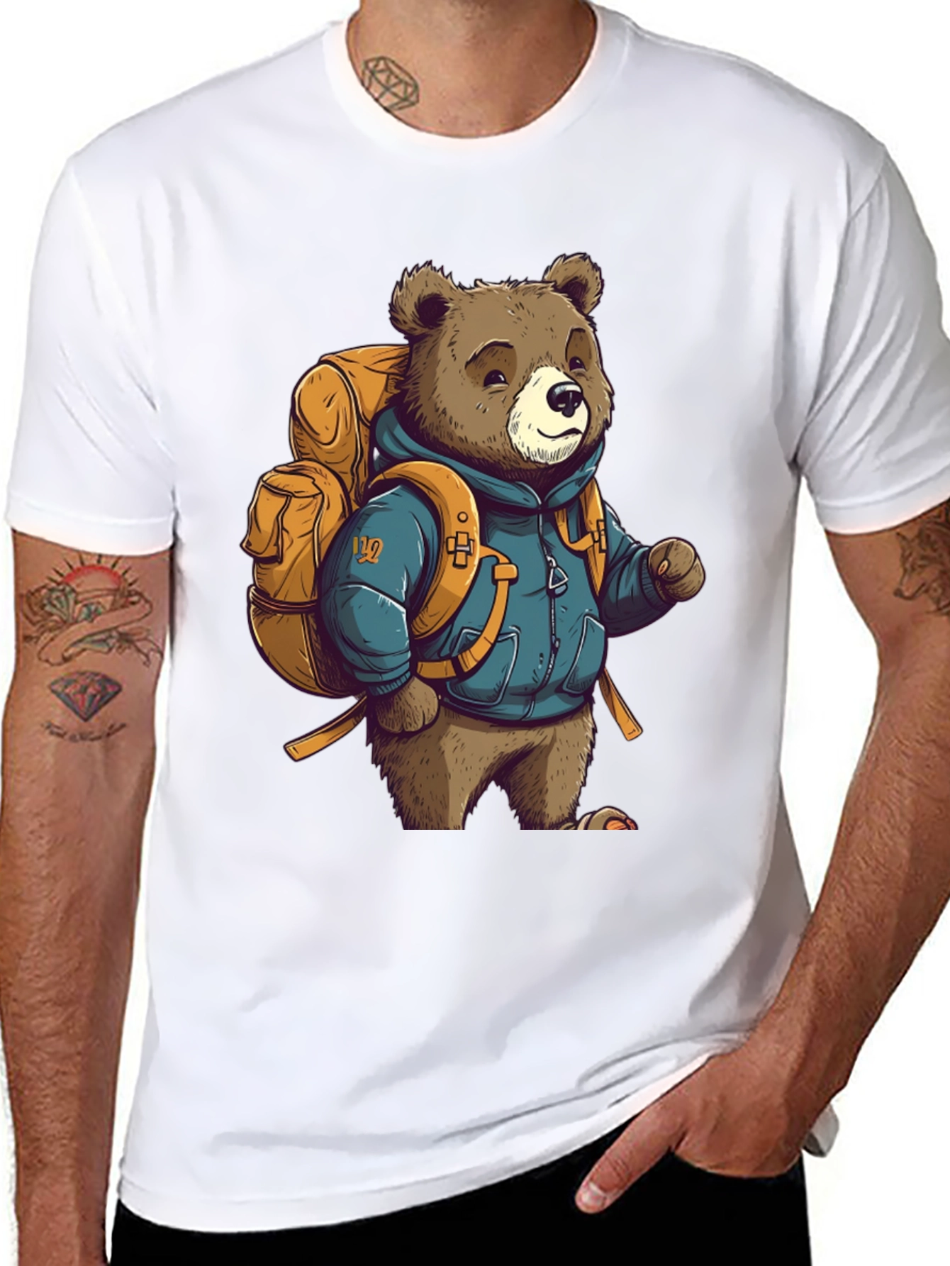 Bear Hiker Graphic Tee - Adventure Ready Style