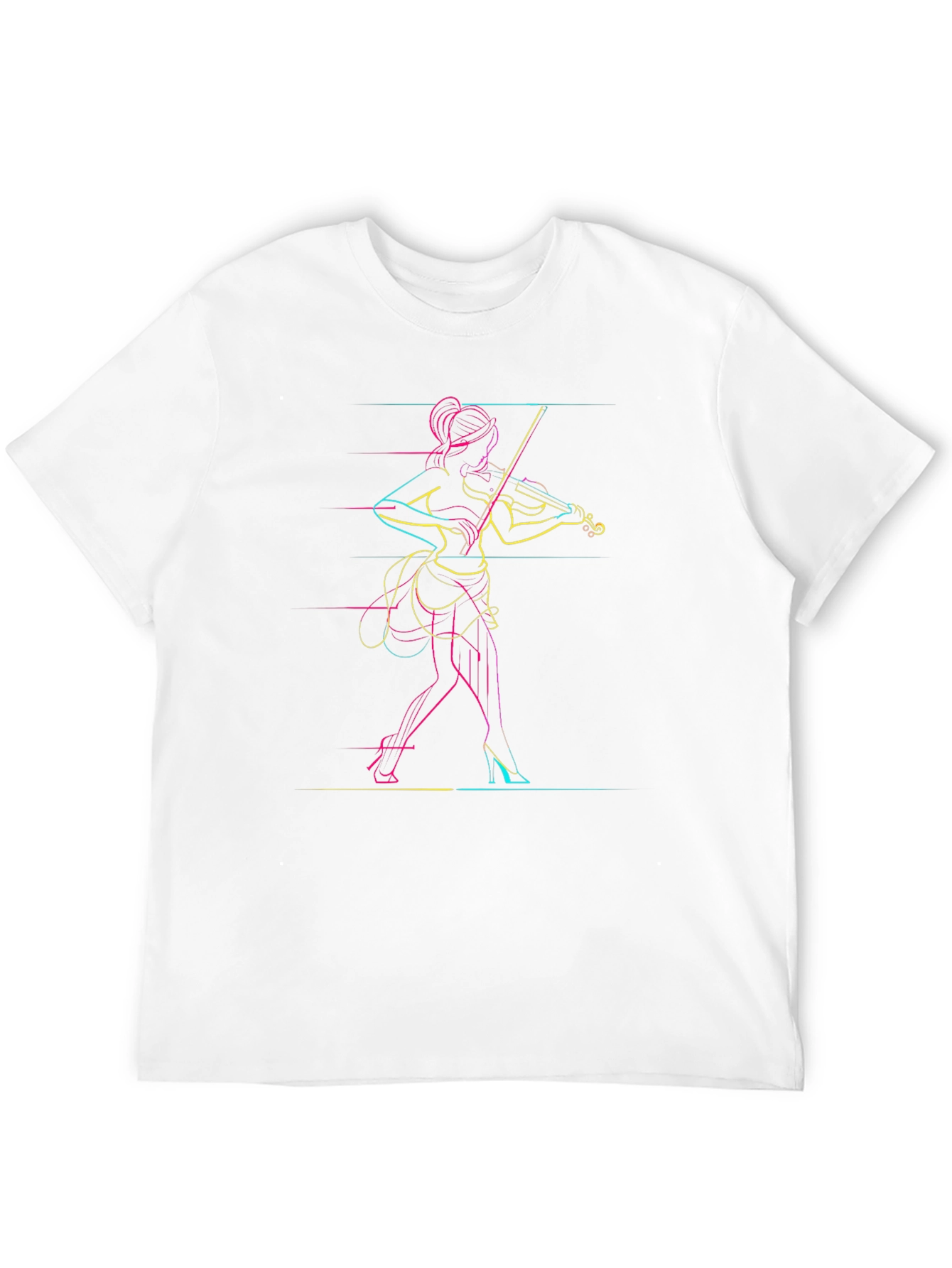Abstract Violin Player Graphic Tee