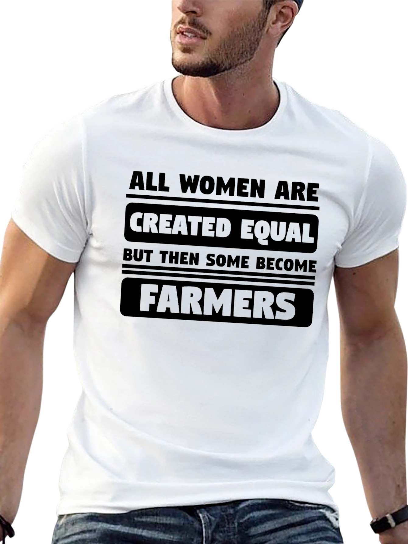 Women Farmers Graphic T-Shirt - Black