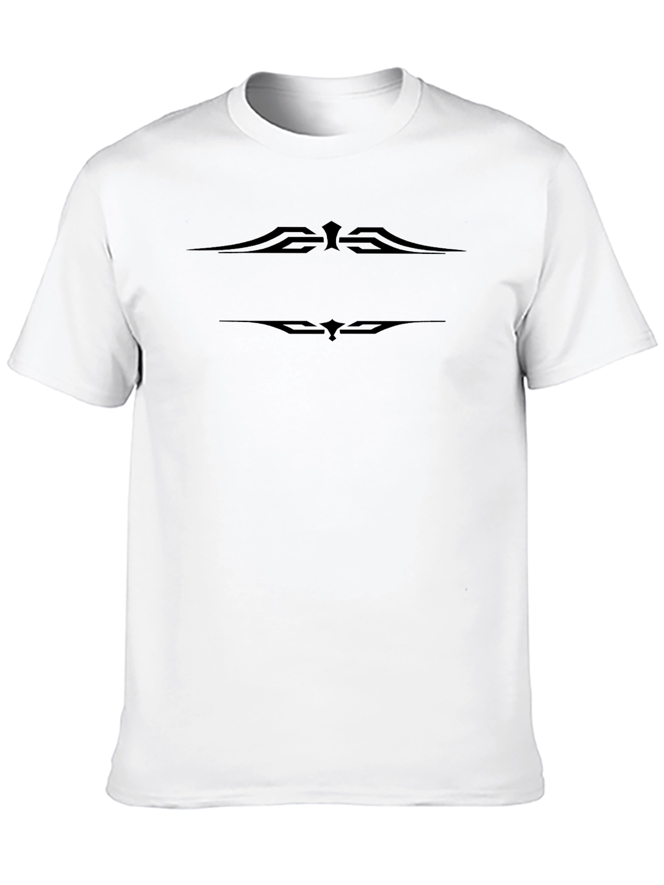 Mens Black T-Shirt with Abstract Design
