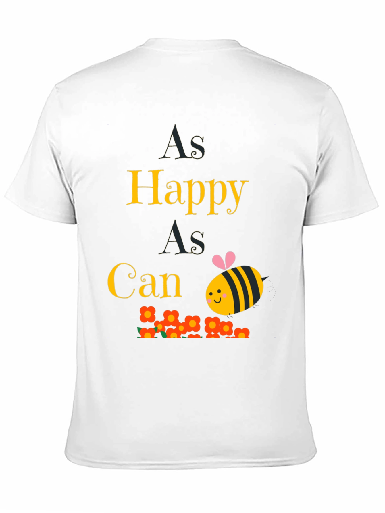 As Happy As Can Bee T-Shirt - Black