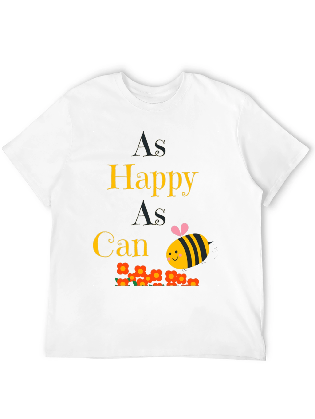 As Happy As Can Bee T-Shirt - Black