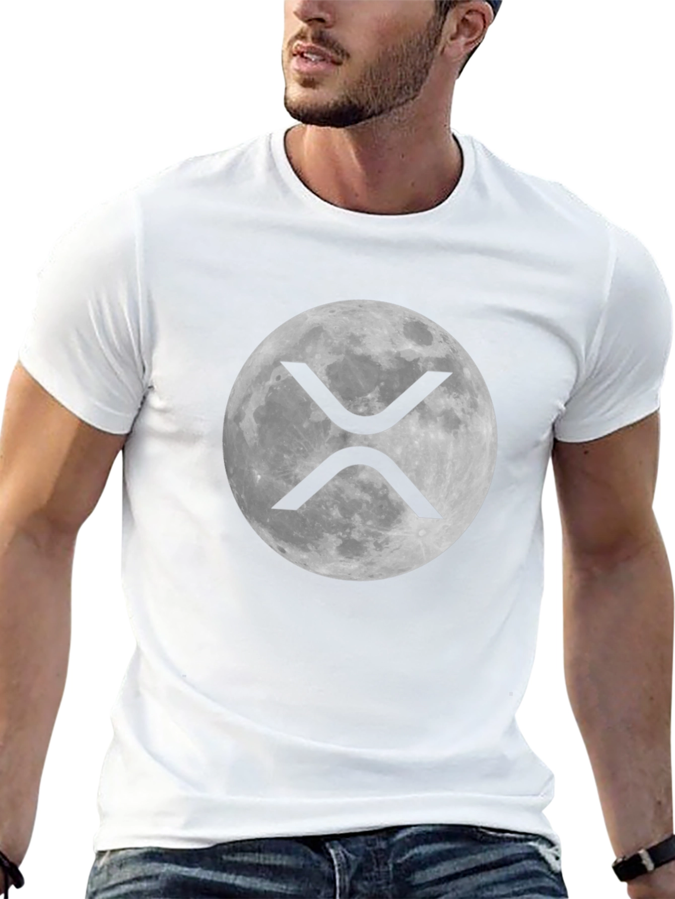 Ripple XRP Cryptocurrency Moon T-Shirt