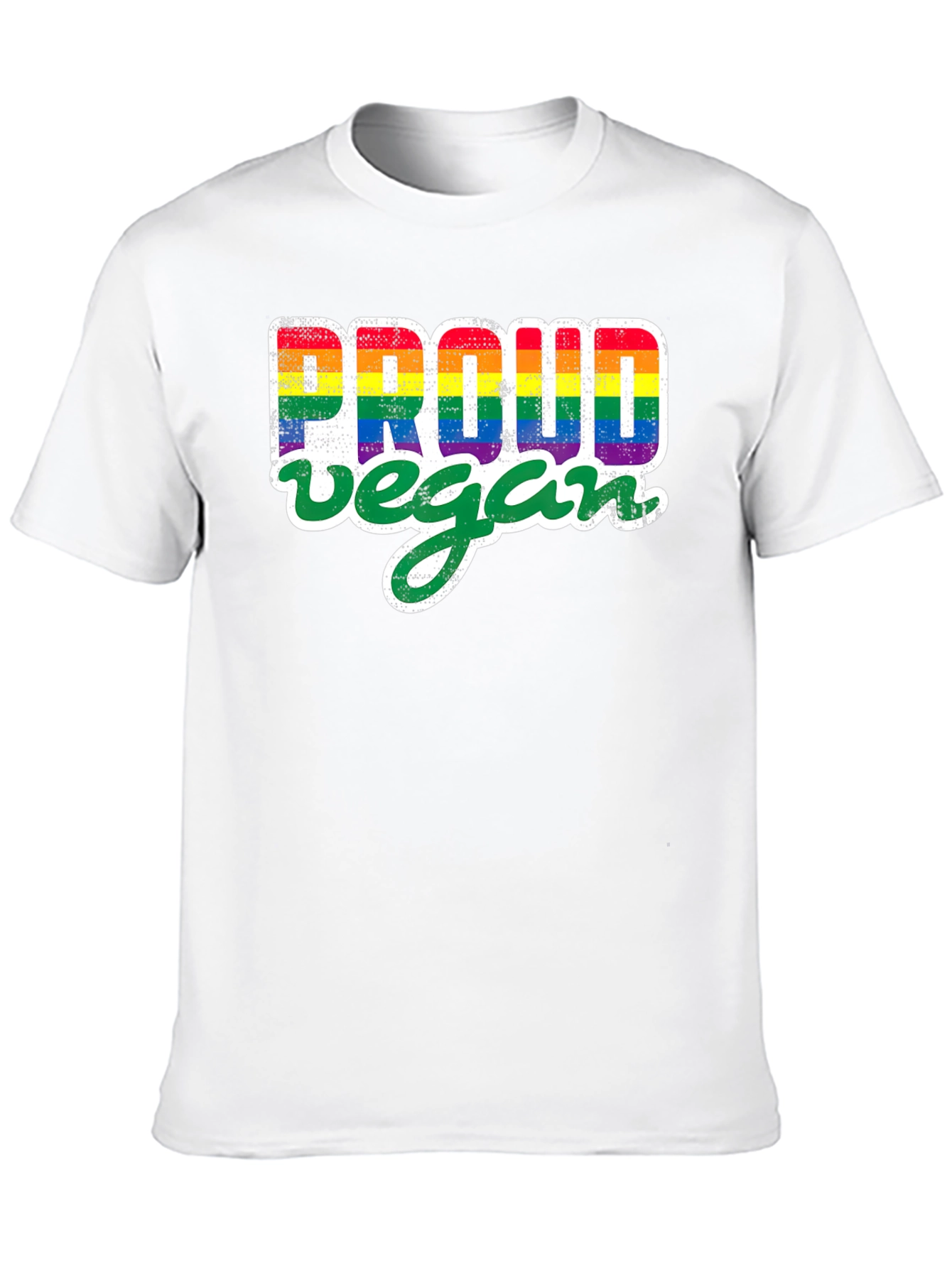 Proud Vegan Rainbow Graphic Tee - Black