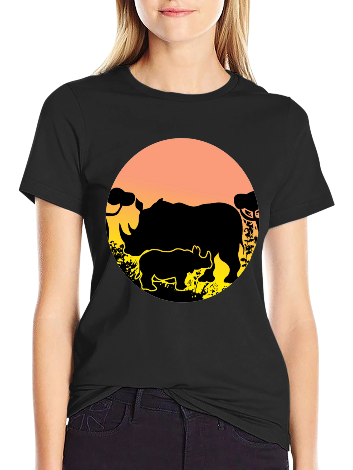 Rhino Silhouette T-Shirt